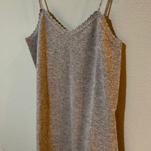 Autumn Cashmere Slip Dress in Grey. - Picture 4 of 6